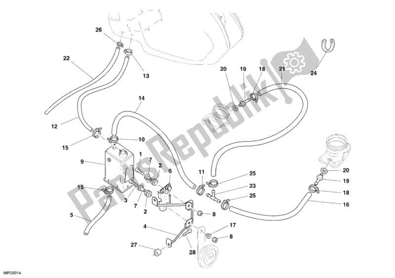 Tutte le parti per il Scatola Filtro Usa del Ducati Monster S4 RS USA 1000 2006